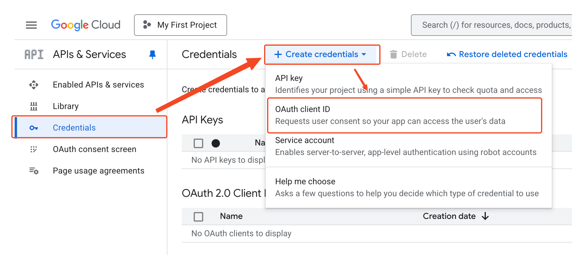 Create app registration